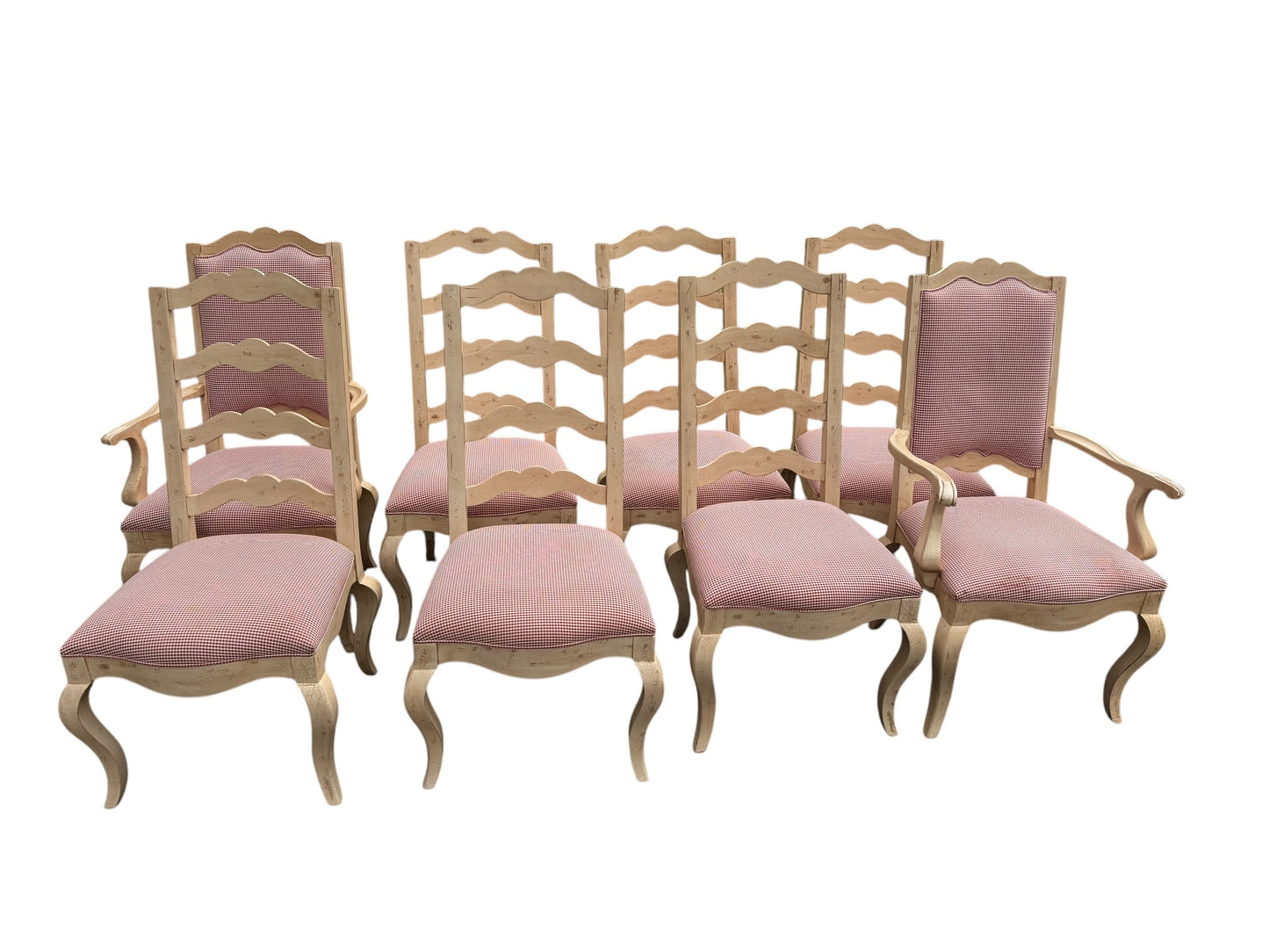 Set of 8 Ladder-back Dining Chairs