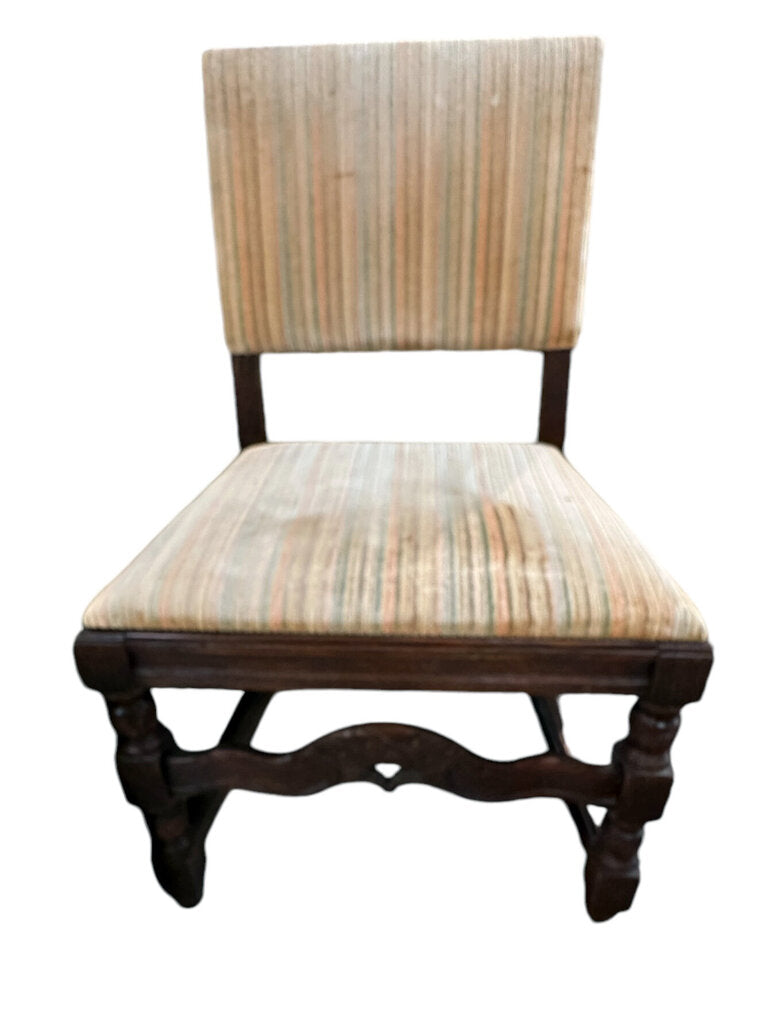 Set of 12 Vintage English Walnut Dining Chairs
