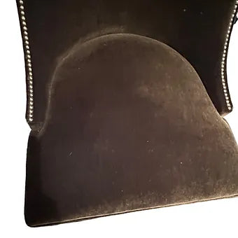 Brown Mohair Armless Desk/Dining Chair