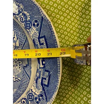 Oversized English Blue Willow Platter