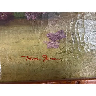 Lilac's of the Fields Vintage Oil Painting by Trevor Jank
