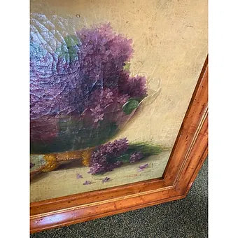 Lilac's of the Fields Vintage Oil Painting by Trevor Jank