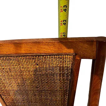 Set of 4 MCM A. Sibau Caned Back Dining Chairs of Italy
