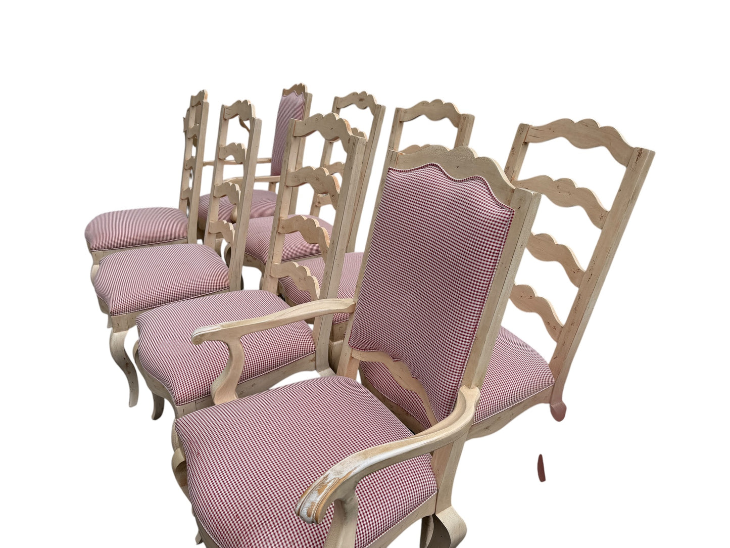 Set of 8 Ladder-back Dining Chairs