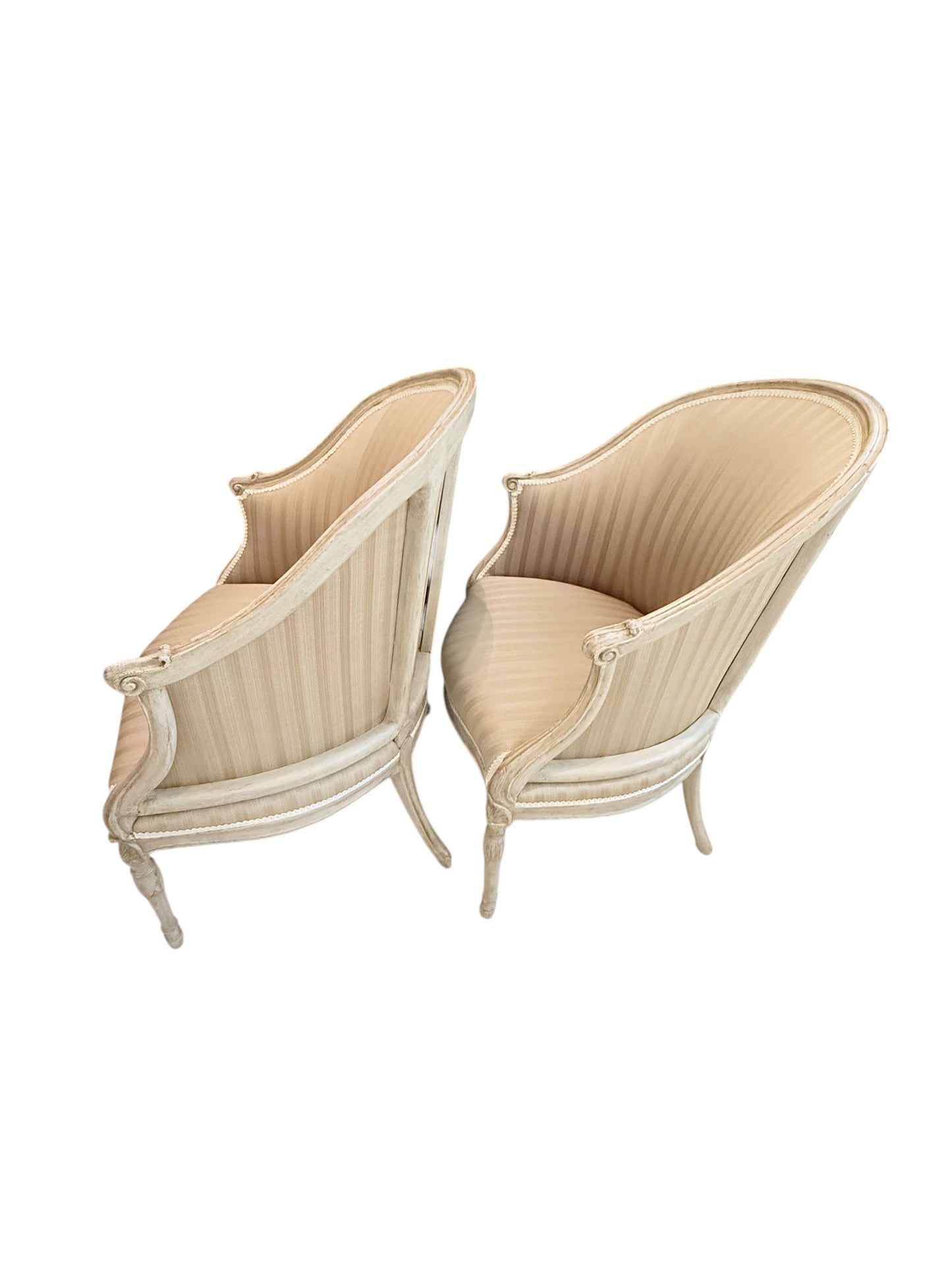 Pair of 18th Century George III Carved Bergère Chairs – Circa 1770