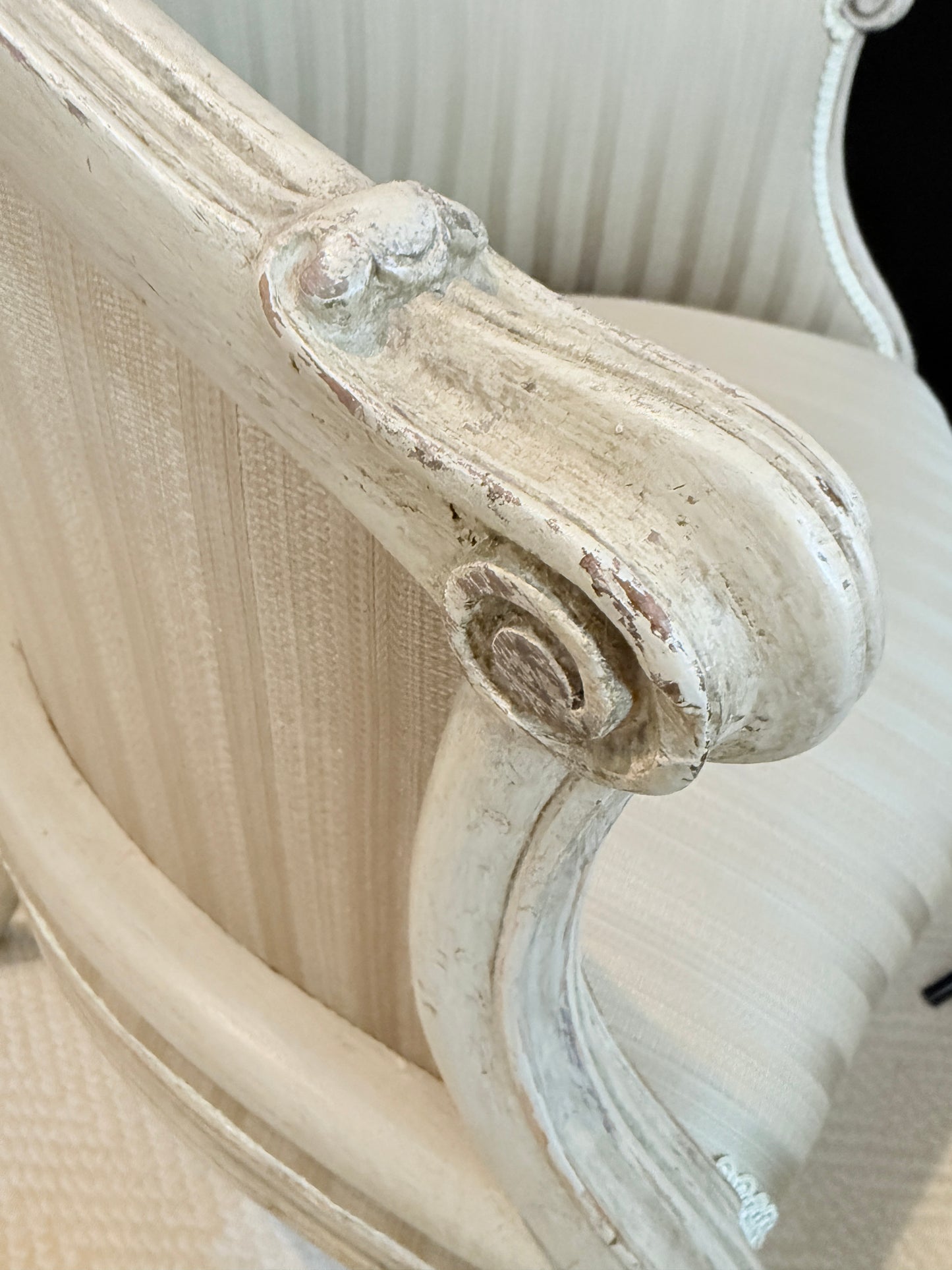 Pair of 18th Century George III Carved Bergère Chairs – Circa 1770