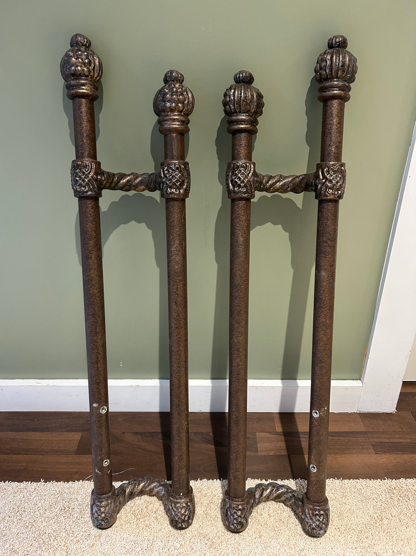 Gorgeous Victorian Style Wrought Iron King Bed and Frame