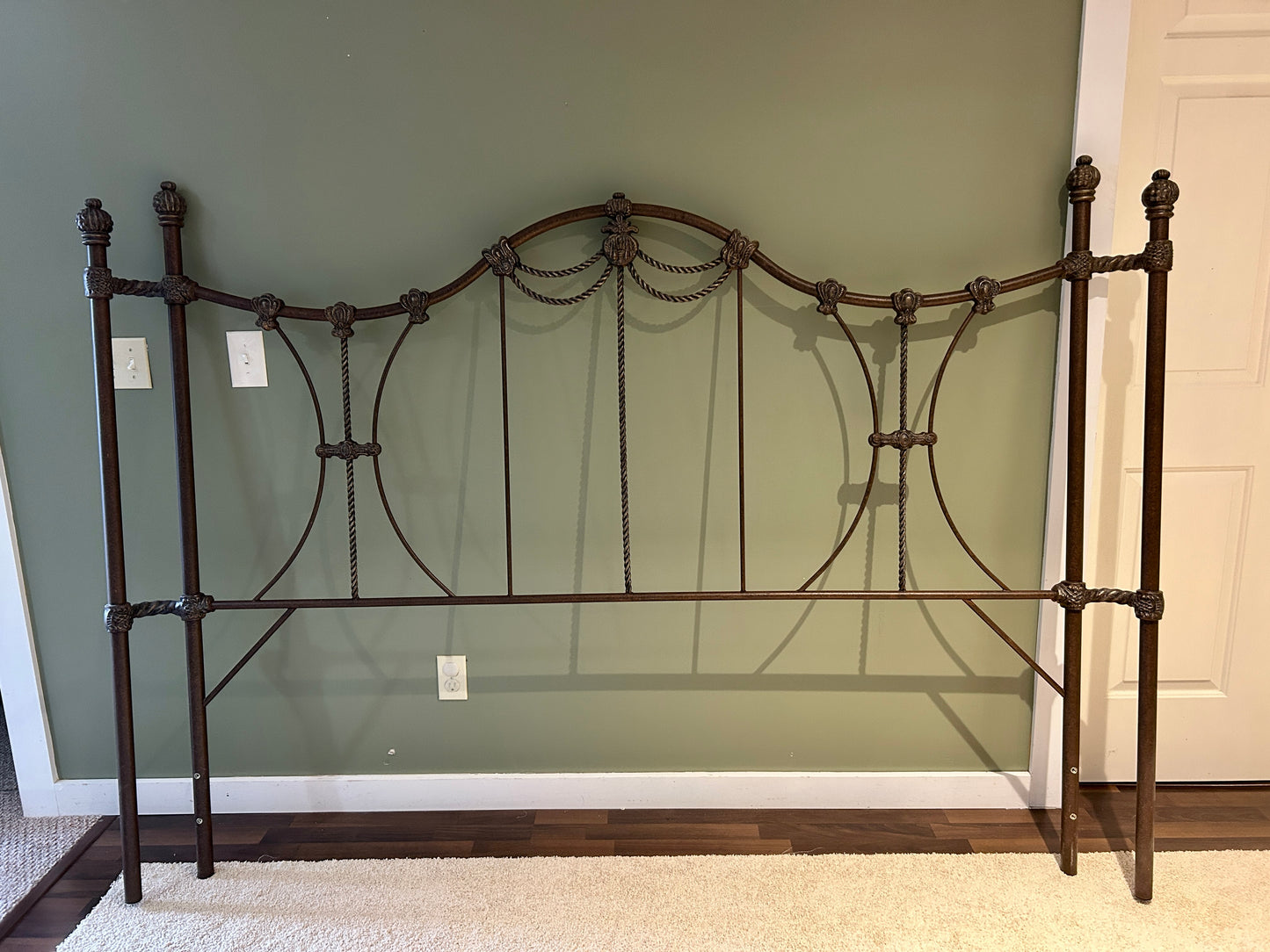 Gorgeous Victorian Style Wrought Iron King Bed and Frame