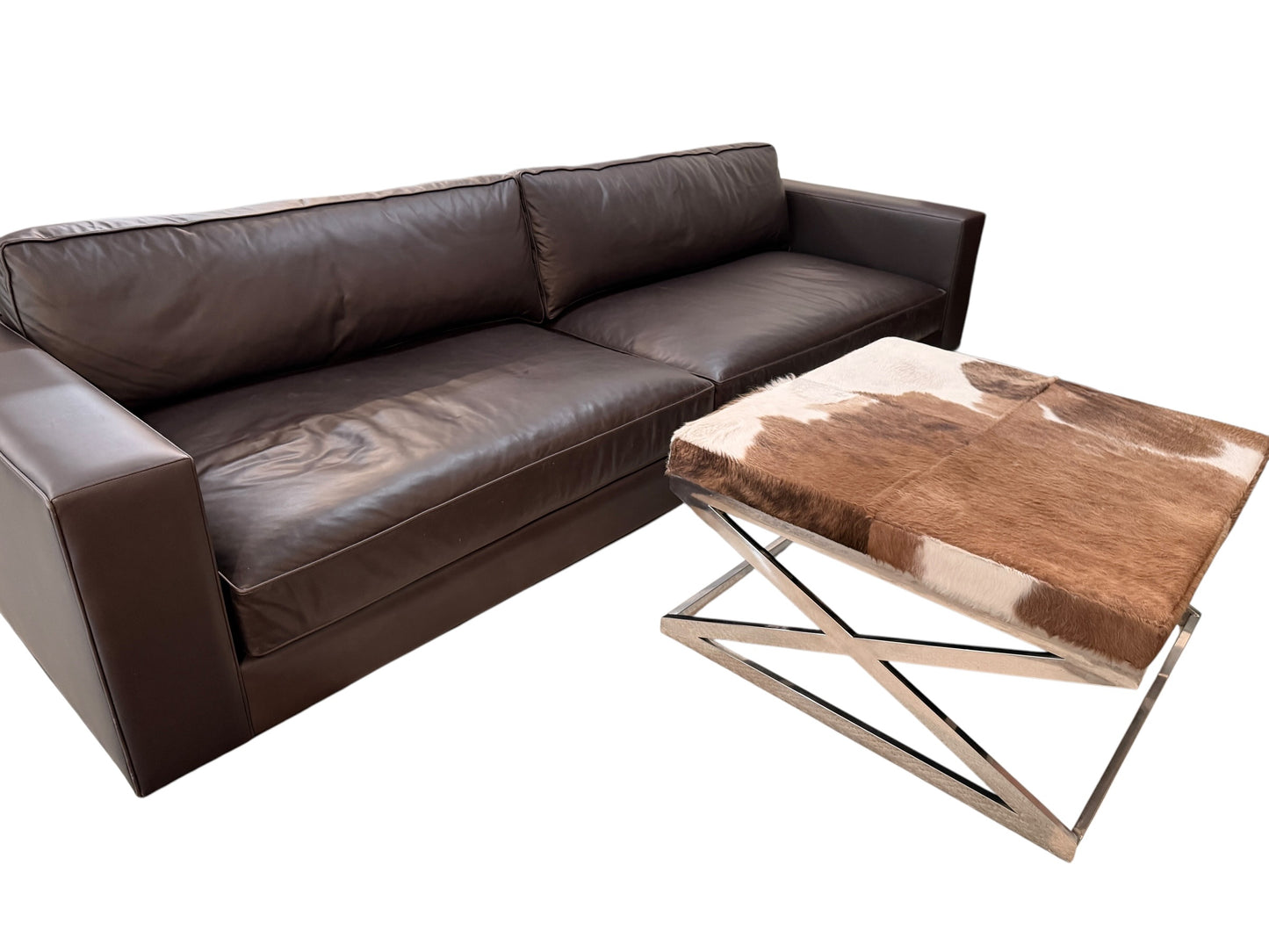 Restoration Hardware Maxwell Leather Sofa - Xtra Long