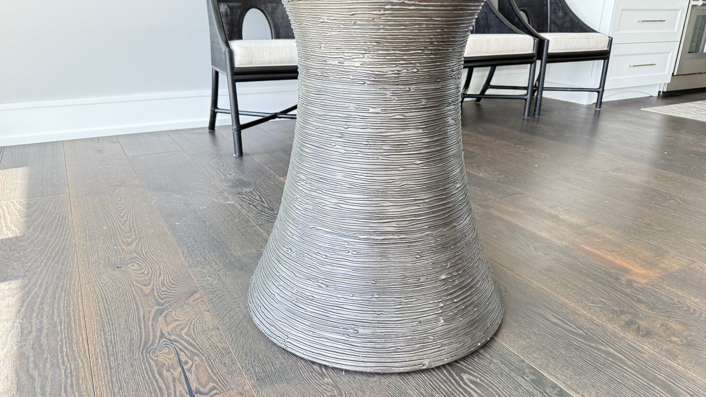 Katoucha 60" Round Table with Lazy Susan - Bronze, by Baker Furniture