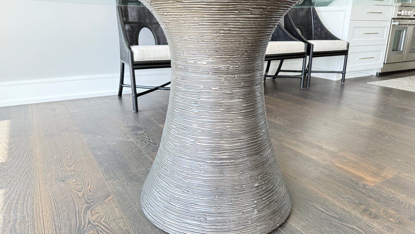 Katoucha 60" Round Table with Lazy Susan - Bronze, by Baker Furniture