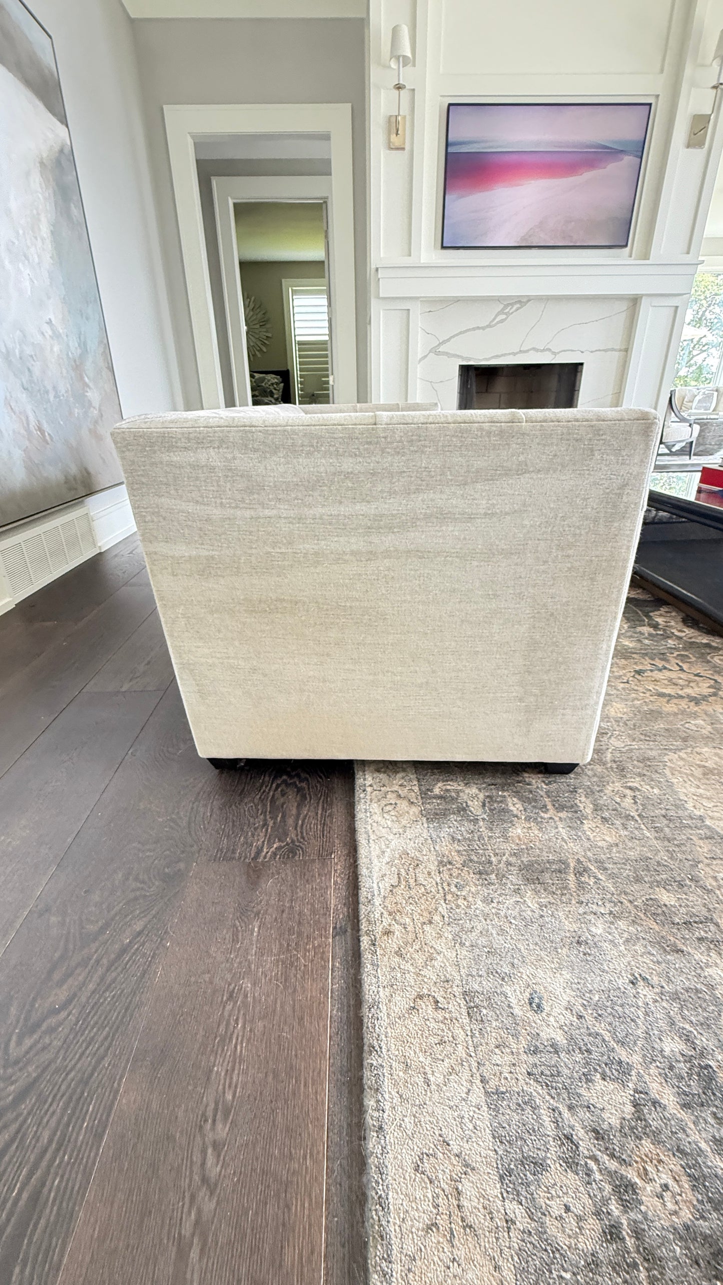 Baker Paris Loveseat with Single Stitch By Baker Furniture