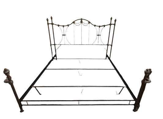 Gorgeous Victorian Style Wrought Iron King Bed and Frame
