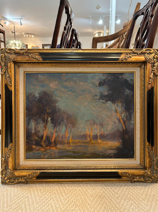 Trees At Sunrise Oil Painting