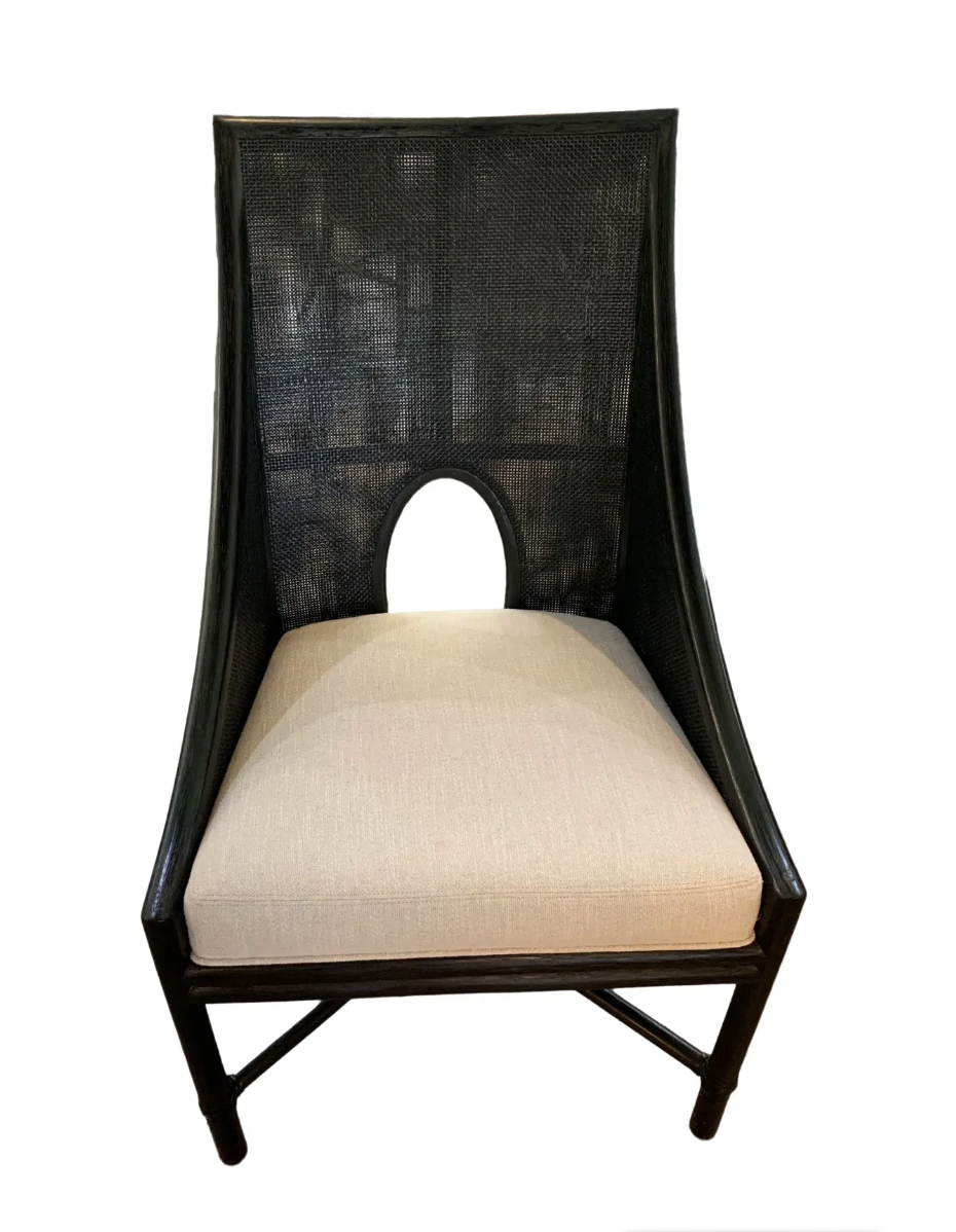 Set of 4 Barbara Barry for McGuire No. M-261 Petite Caned Chair