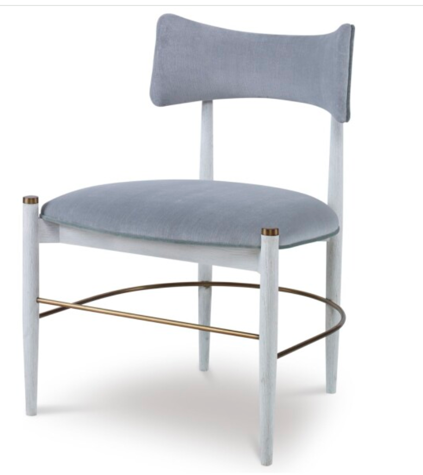 Blue and White Custom Durant Dining Chairs - Set of 4, Mr. Brown London