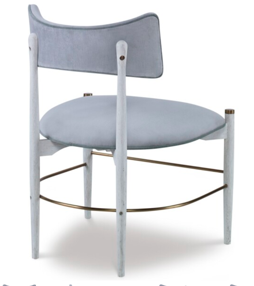 Blue and White Custom Durant Dining Chairs - Set of 4, Mr. Brown London