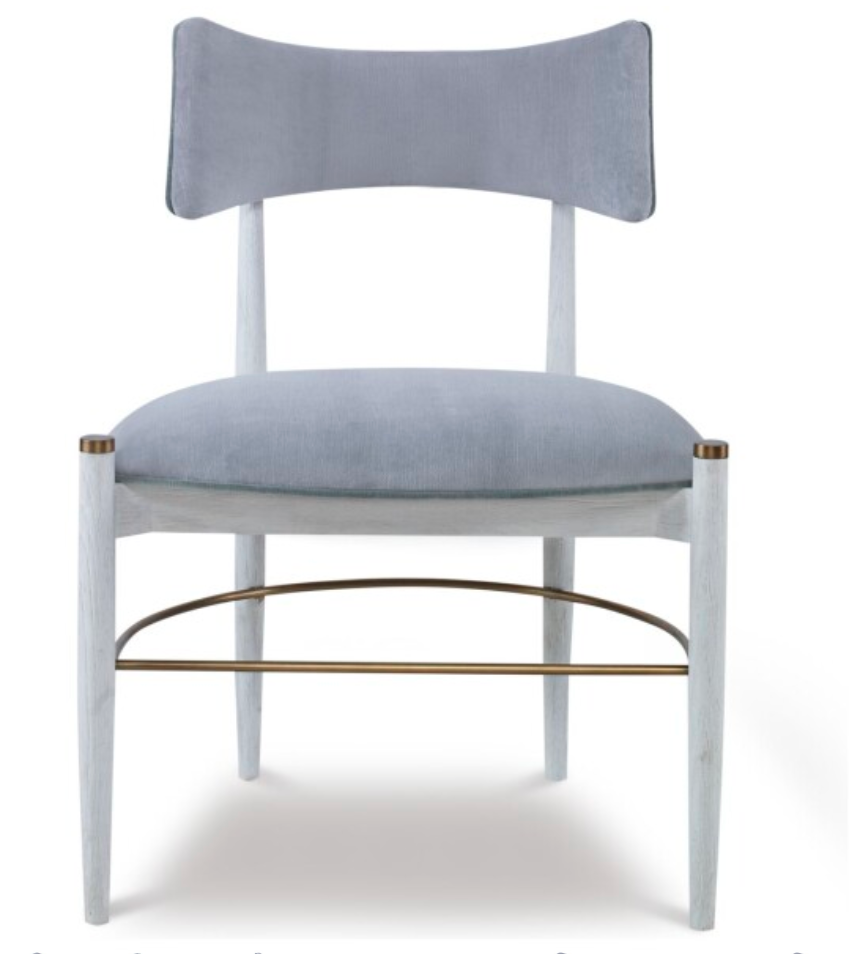 Blue and White Custom Durant Dining Chairs - Set of 4, Mr. Brown London