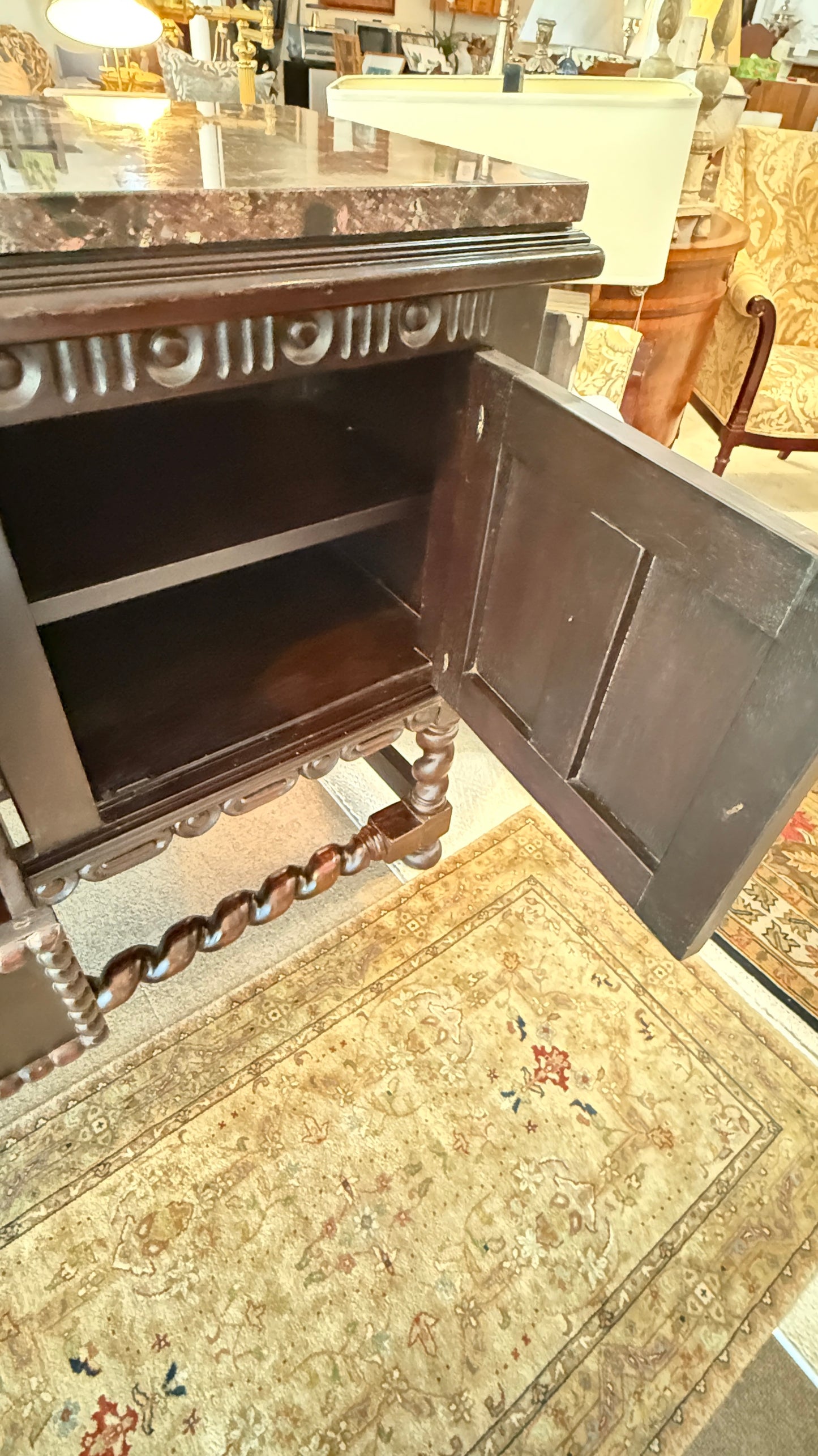Mission Buffet/Server with Added Granite Top