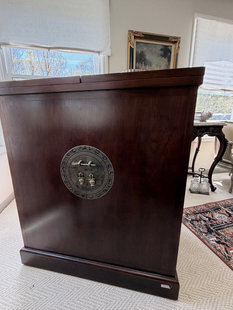 Asian Flip-Top Bar Cabinet