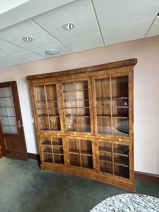 STUNNING Antique Glass and Wood Bookcase