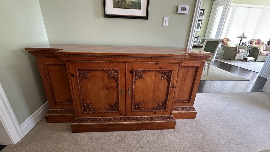 Carved Italian Style Credenza