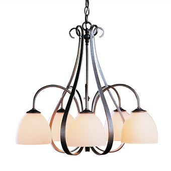Hubberdton Forge Sweeping Taper 5 Arm Chandelier