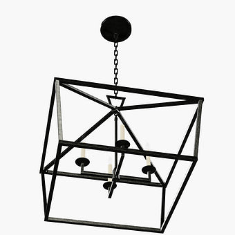 Black Wrought Iron Chandelier from Visual Comforts