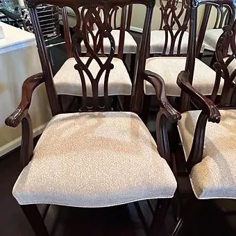 Beautiful Set of 8 Kindel Chippendale Dining Chairs