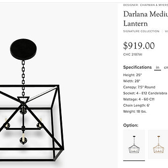 Black Wrought Iron Chandelier from Visual Comforts