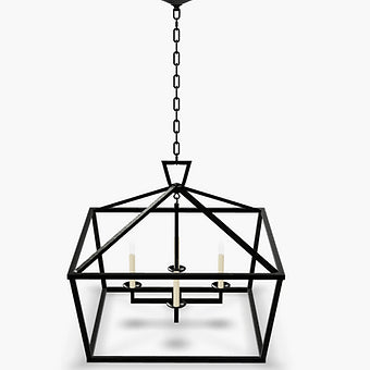Black Wrought Iron Chandelier from Visual Comforts