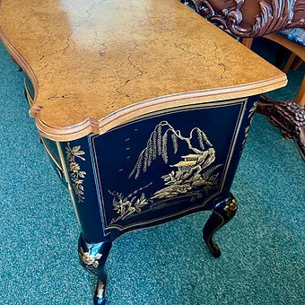Drexel Chinoiserie Style Small Chest & Mirror Set