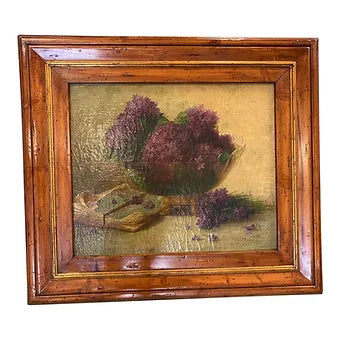 Lilac's of the Fields Vintage Oil Painting by Trevor Jank