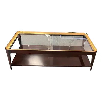 Barbara Barry for Baker MCM Coffee Table With Gold Trim