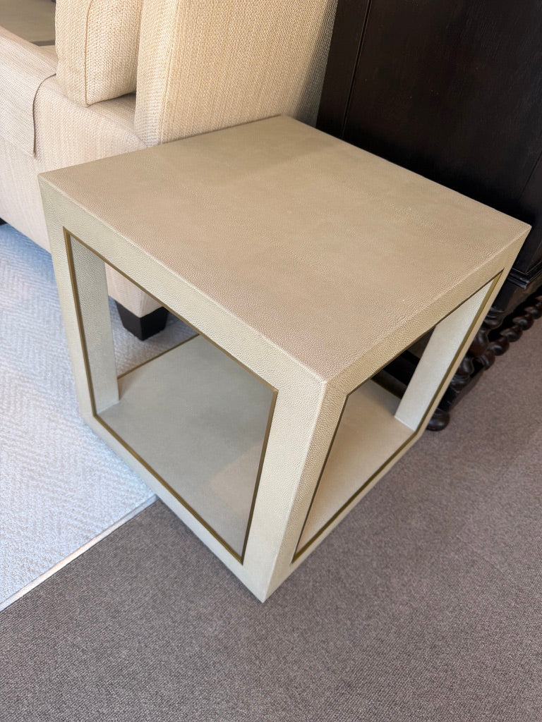 Leather Covered End Tables, Set of 2 (Matching coffee table listed separately)