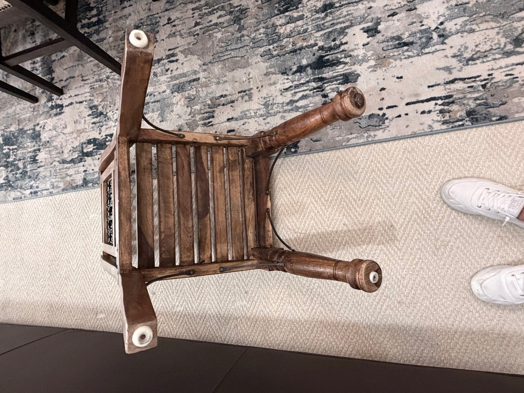 Sheesham High Back Ironwork Dining Chair