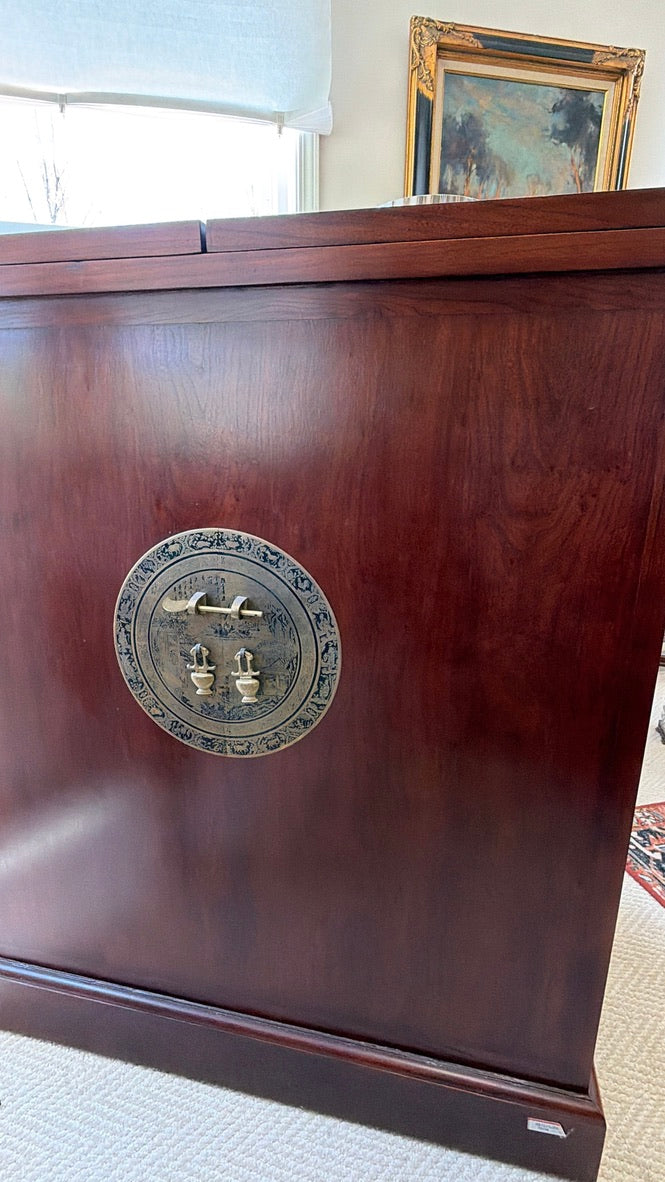 Asian Flip-Top Bar Cabinet