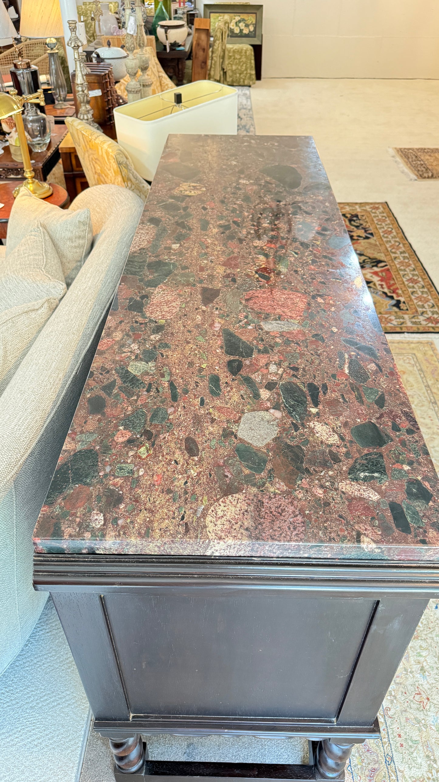 Mission Buffet/Server with Added Granite Top