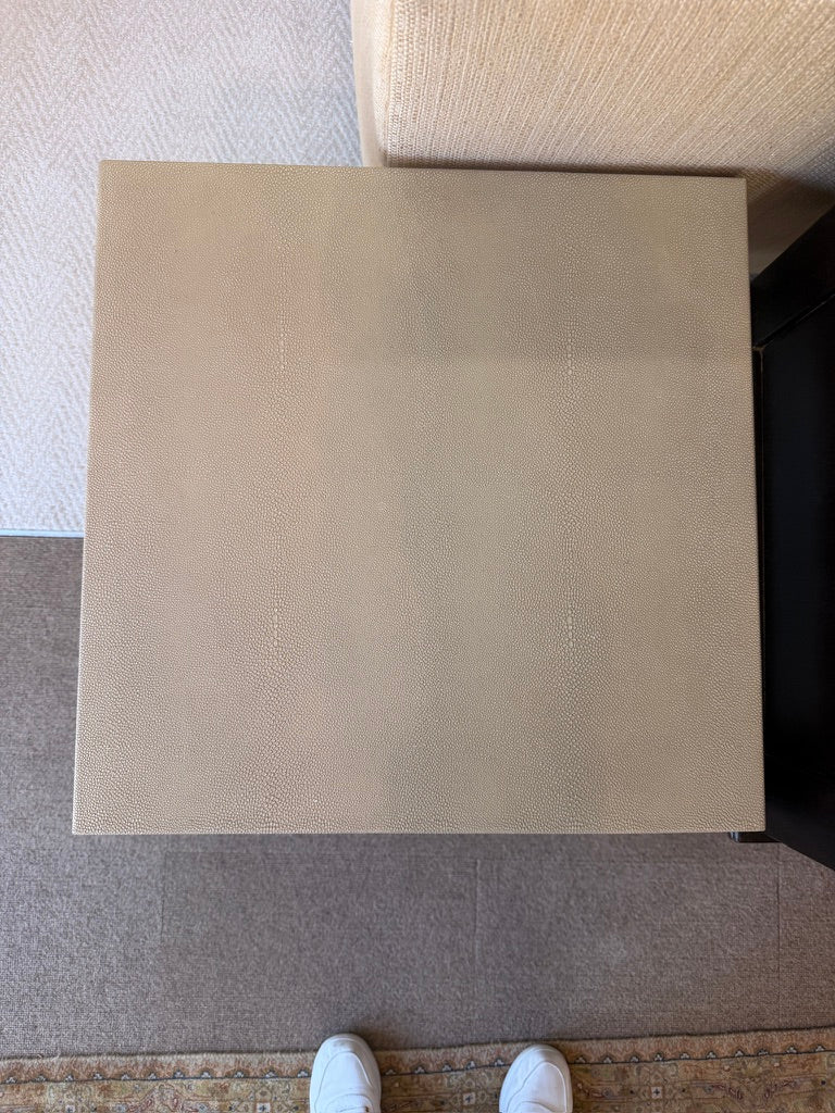 Leather Covered End Tables, Set of 2 (Matching coffee table listed separately)