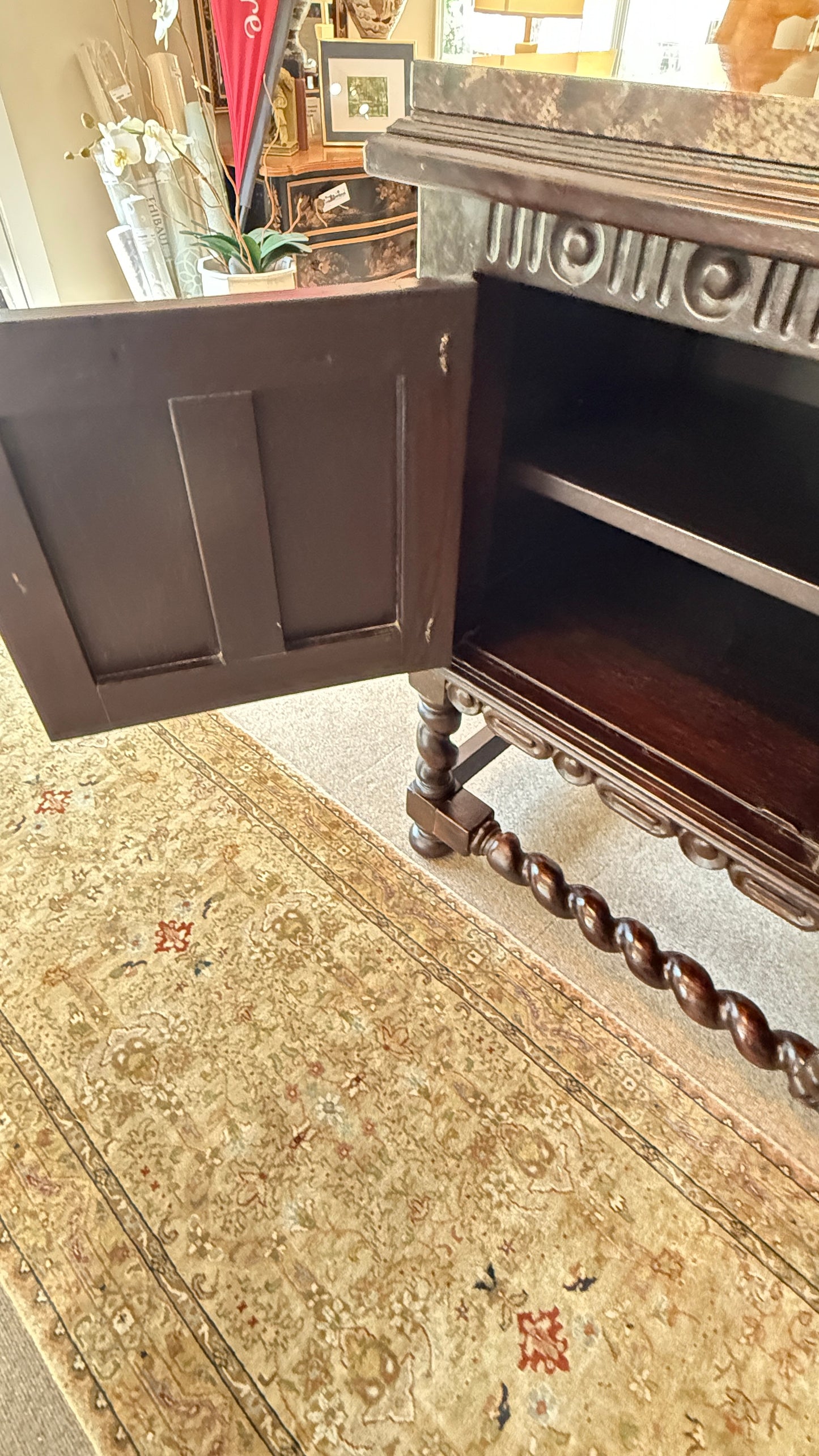 Mission Buffet/Server with Added Granite Top