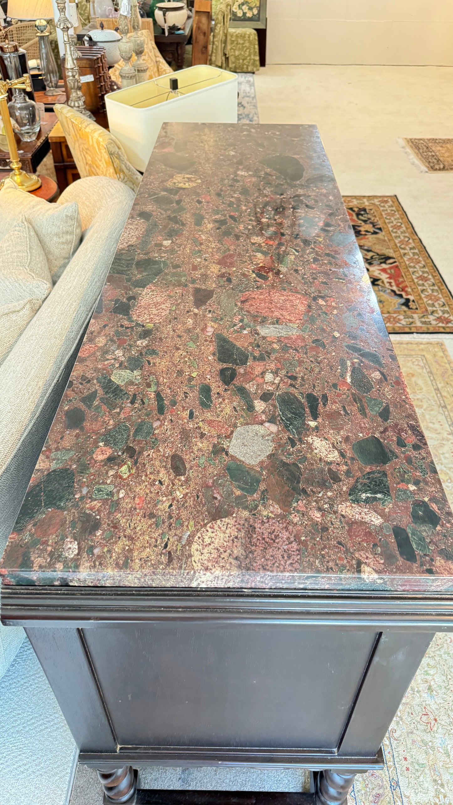 Mission Buffet/Server with Added Granite Top