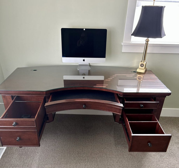 Half Pedestal Desk by Aspenhome Furniture