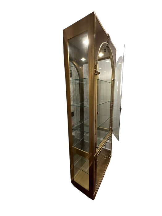 Beautiful Gold/Brass Display Case, Likely Baker Furniture