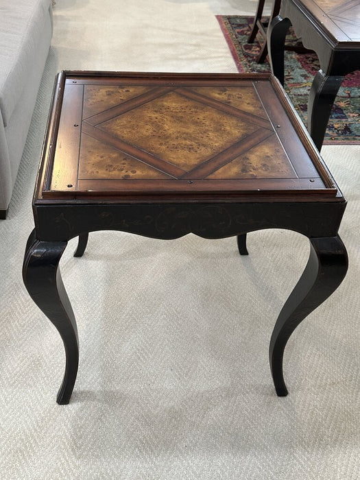 Beautiful Mahogany End Table with Parqeut Inlay, Set of 2