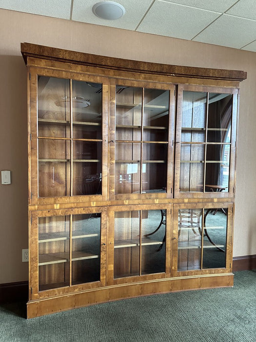 STUNNING Antique Glass and Wood Bookcase