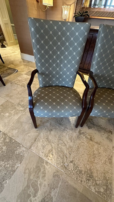 Kindel Accent Chairs, Grey w/White Floral Print