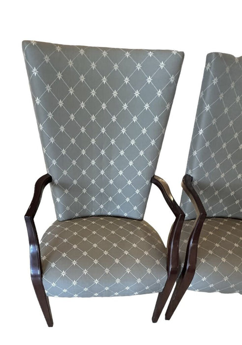 Kindel Accent Chairs, Grey w/White Floral Print