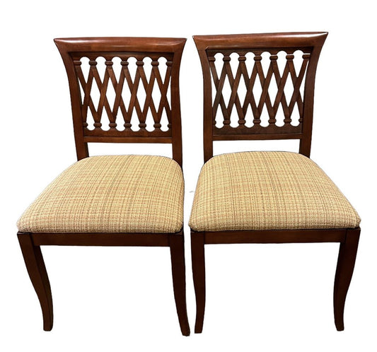 Set of 2 Criss-Cross Back Chairs