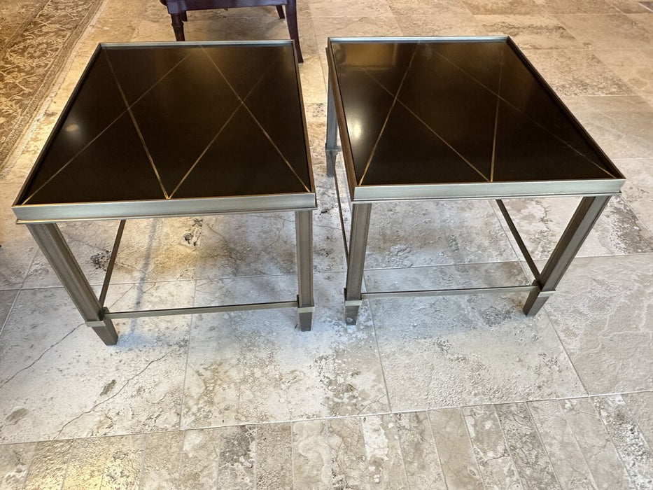 Set of 2 Heavy Metal End/Accent Tables