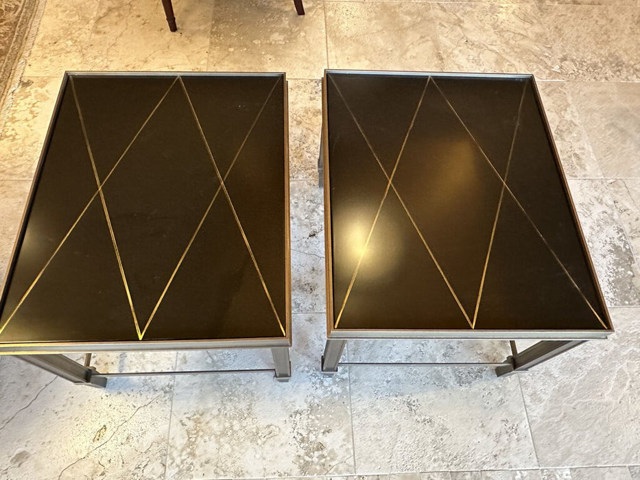 Set of 2 Heavy Metal End/Accent Tables